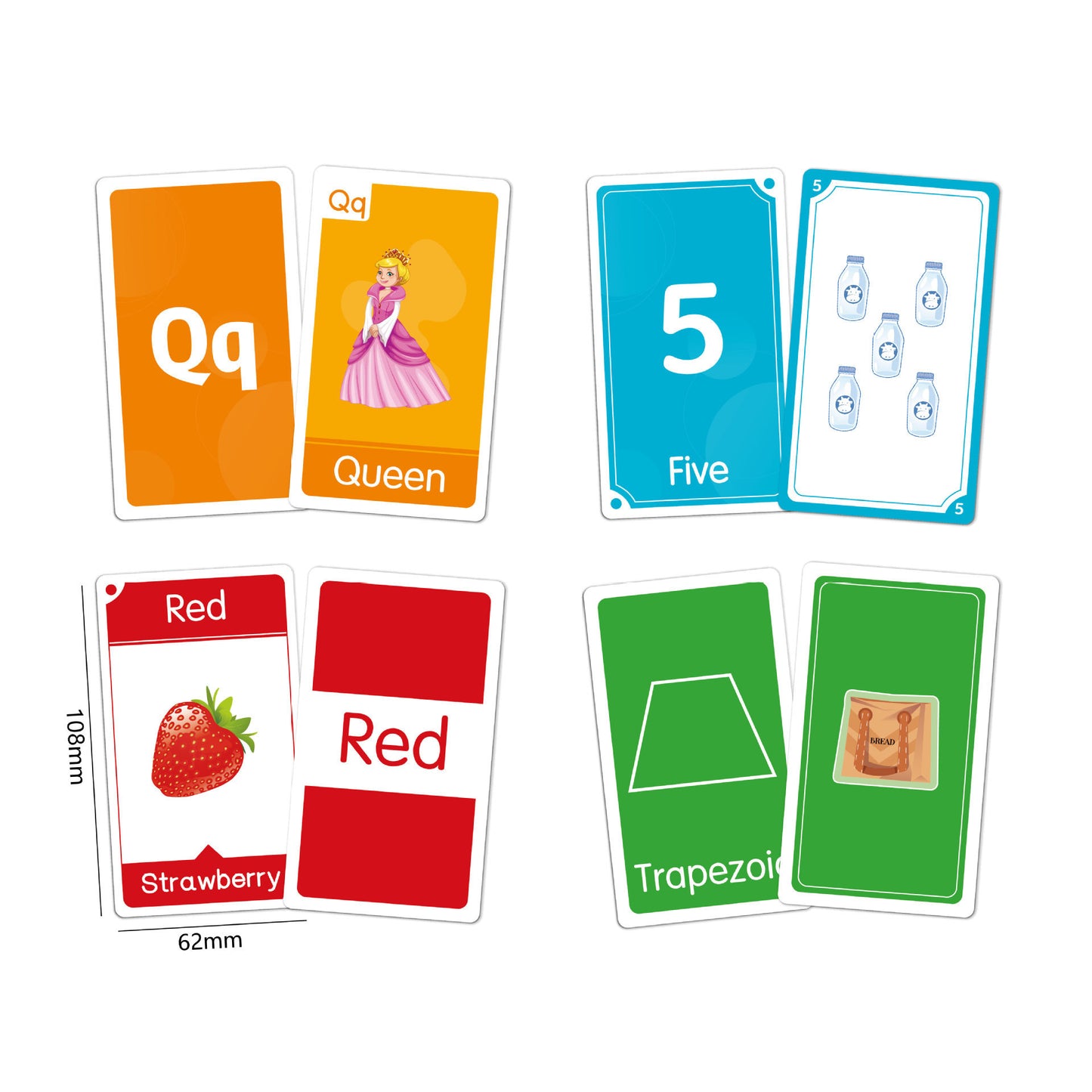 4-in-1 Kids Learning Flash Cards โ Letters, Numbers, Colors & Shapes ๐