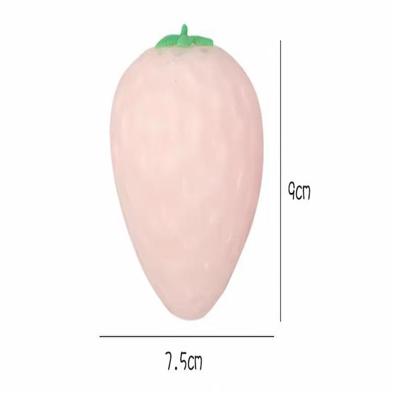 Color Changing Strawberry Squishy squeeze Toy, Light Sensitive Stress Relief Ball Simulated Fruit Fidget Toy for Gift