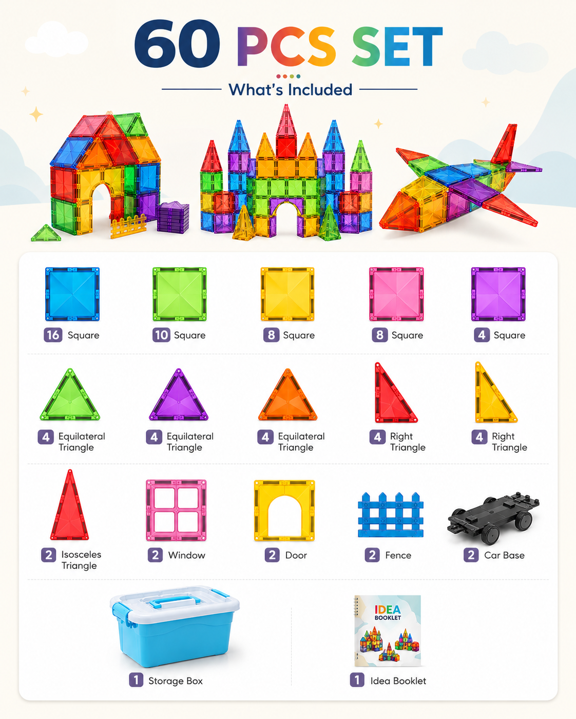 Creative Magnetic Building Tiles🧠