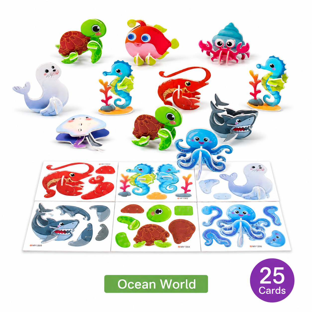 3D Paper Puzzle Set for Kids – Build, Learn & Play Craft Toy