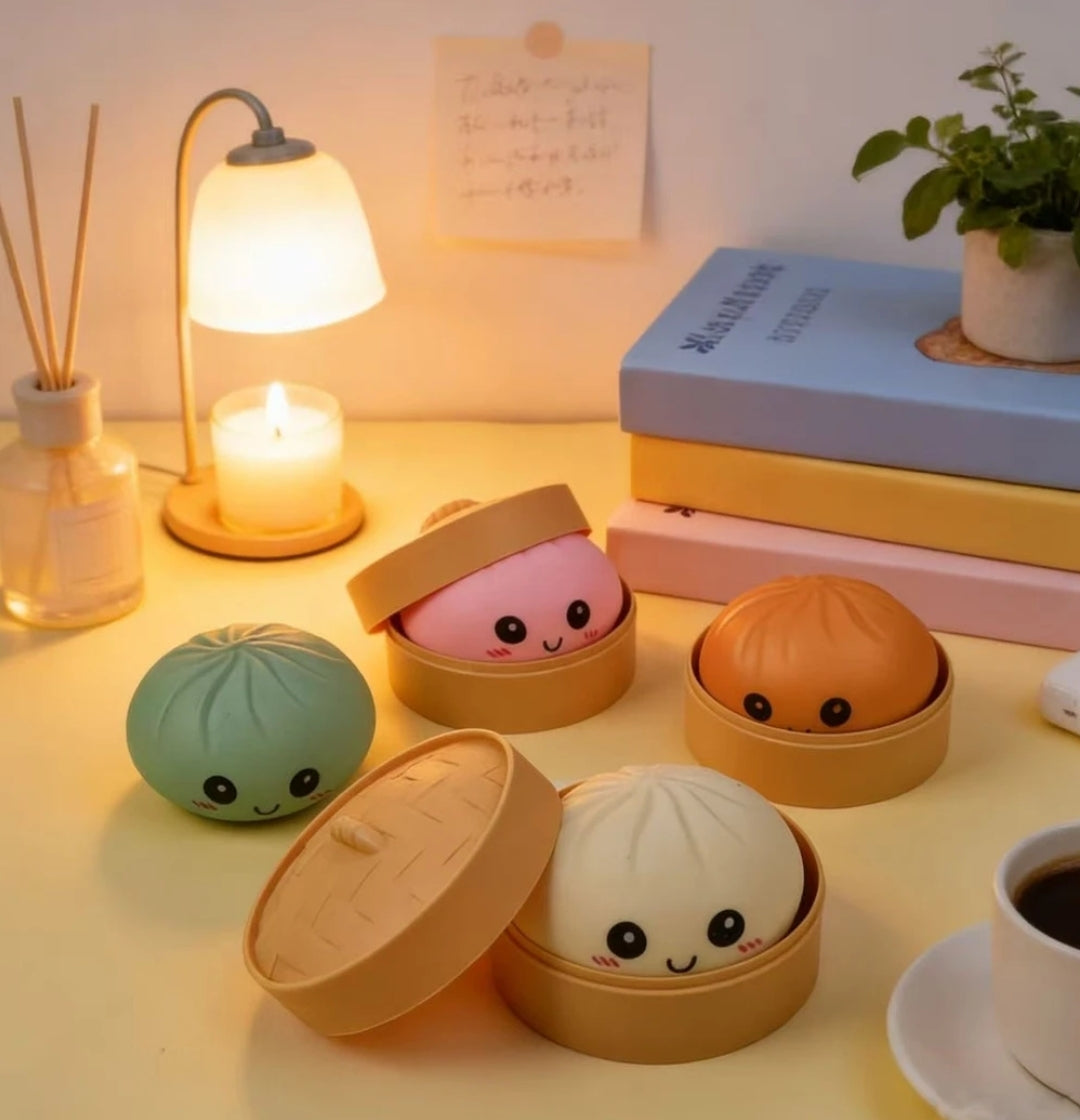 Simulation bun squishy toy,cute Q-style expression stress relief toy