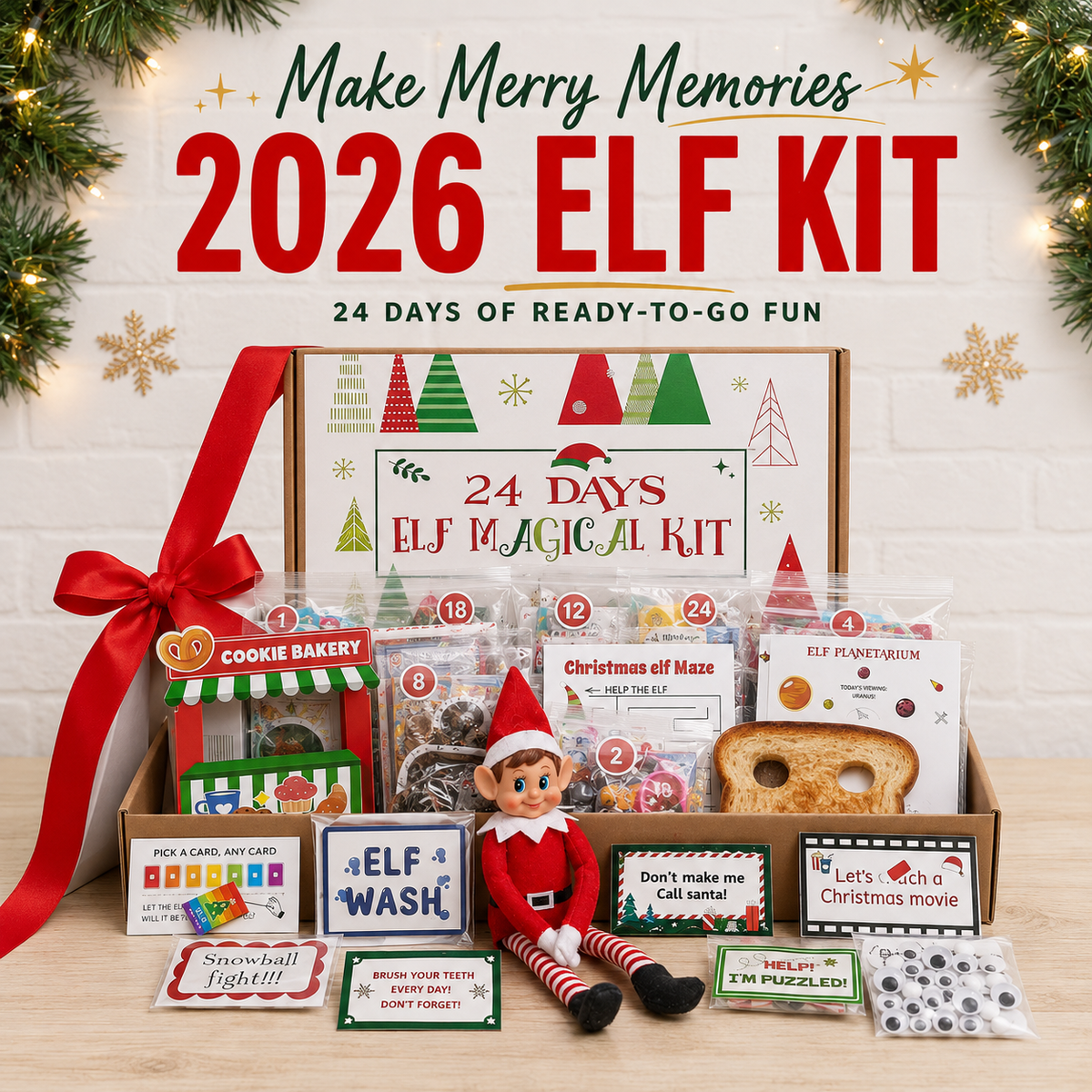 2026 Elf Kit Christmas Decoration DIY Craft Gift Set Home Party Ornament Supplies