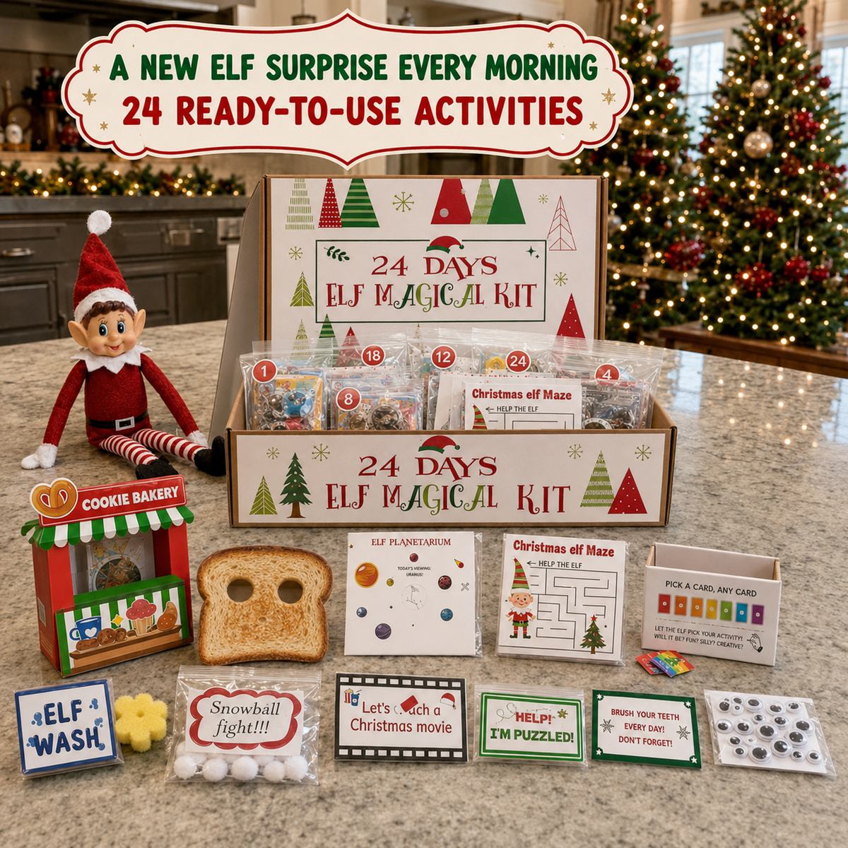 2026 Elf Kit Christmas Decoration DIY Craft Gift Set Home Party Ornament Supplies