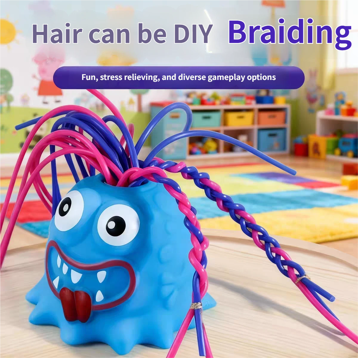 Squeaky Monster Fidget Toy, Funny Sound & Light Interactive Toy
