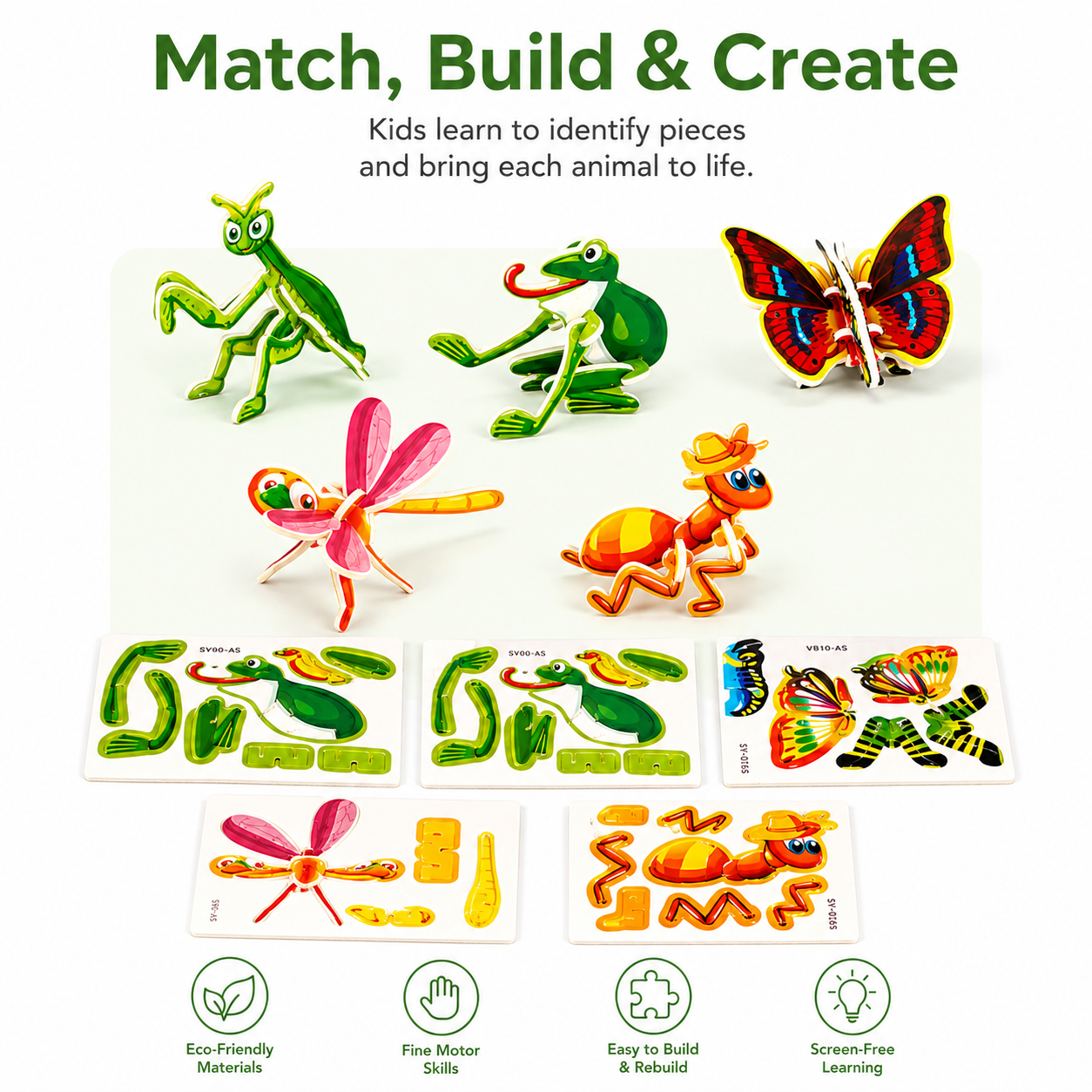 3D Paper Puzzle Set for Kids – Build, Learn & Play Craft Toy
