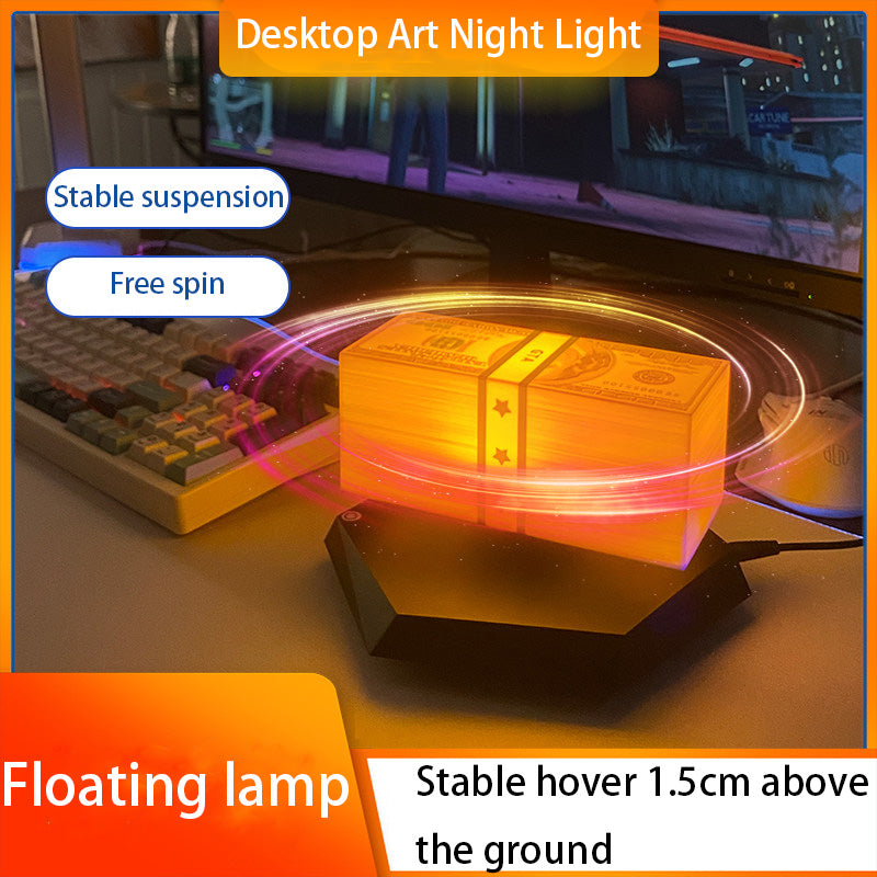 Magnetic Levitation Dollar Light GTA5 Peripheral Toy Desktop Ornament Grand Theft Auto Atmosphere Lamp Birthday Money Light