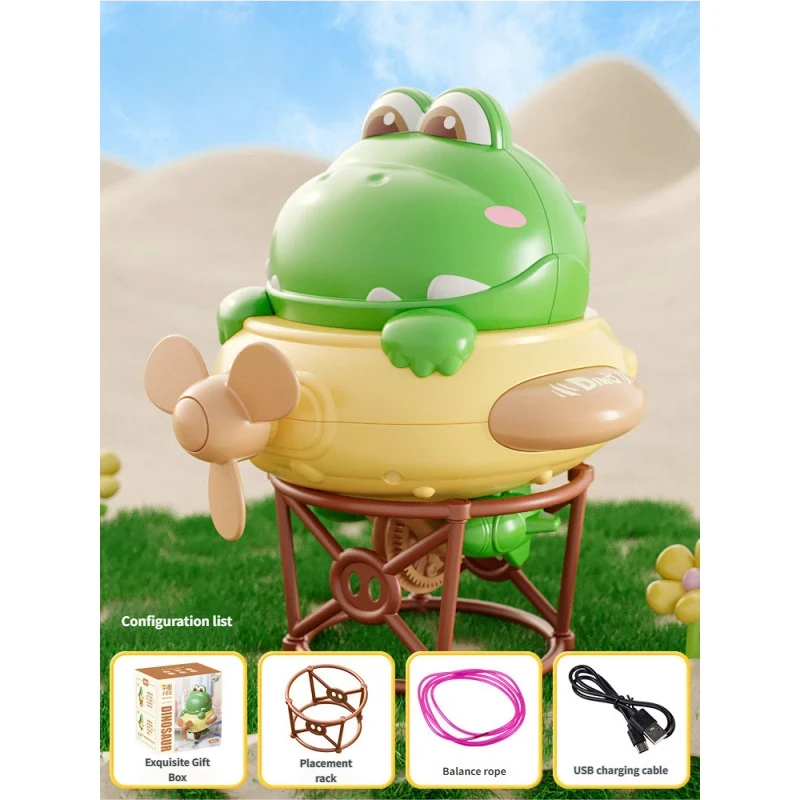 Balancing Dinosaur Tightrope Walker Unicycle Toy with LED Light