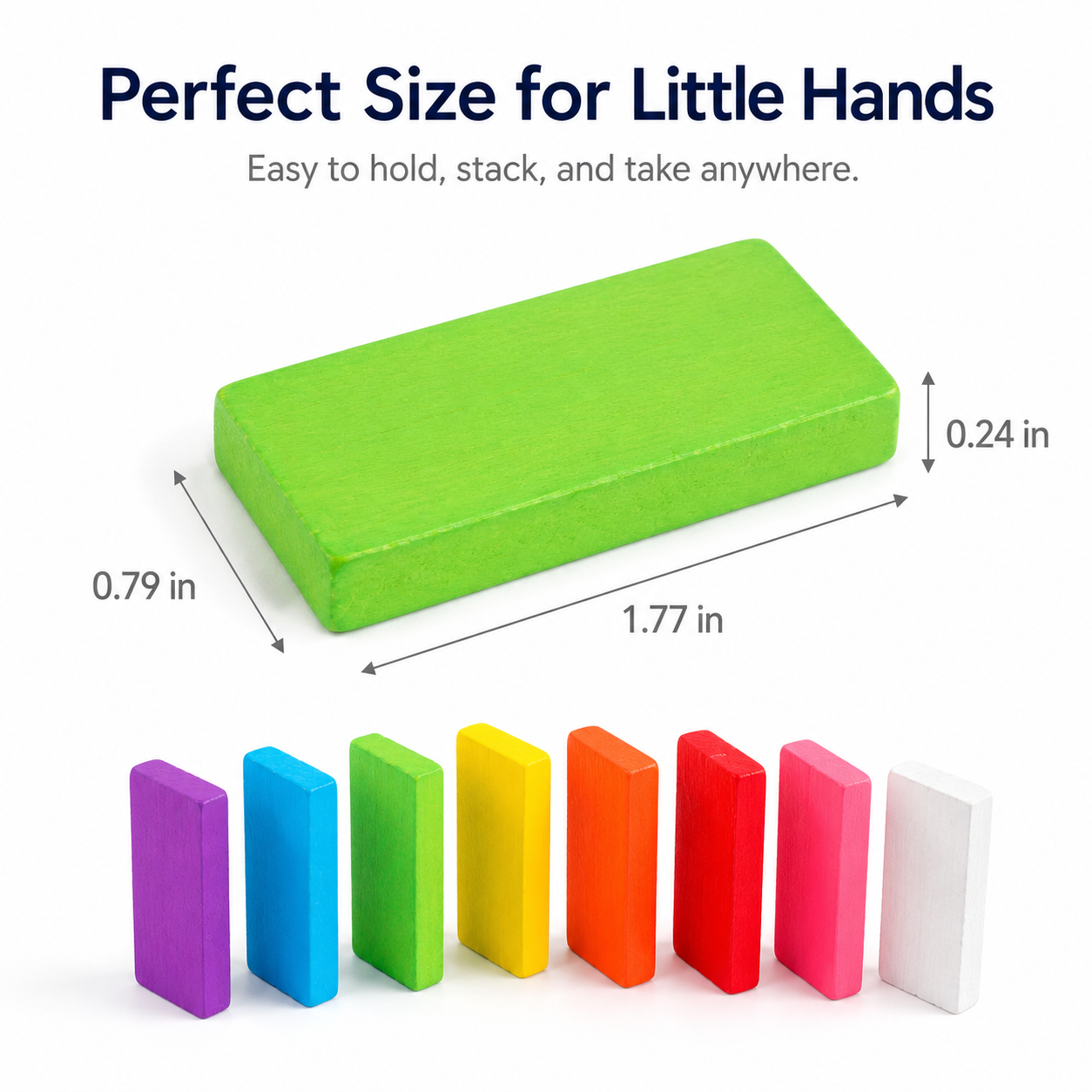 120 PCS Rainbow Wooden Domino Set