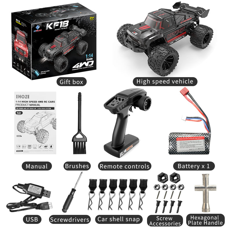 KF18 1:14 Scale 4WD High-Speed Off-Road RC Truck