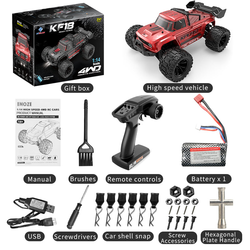KF18 1:14 Scale 4WD High-Speed Off-Road RC Truck