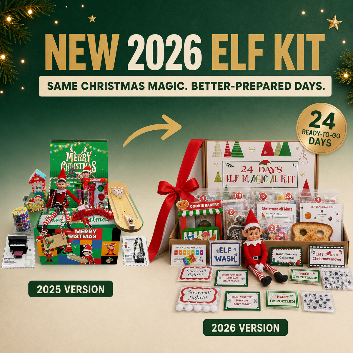 2026 Elf Kit Christmas Decoration DIY Craft Gift Set Home Party Ornament Supplies