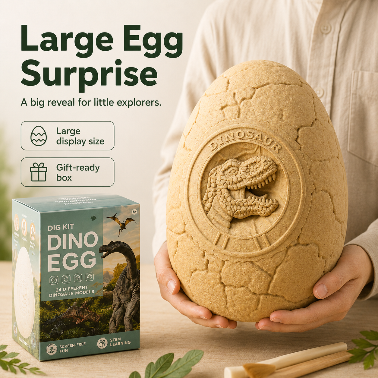 Dino Egg Dig Kit – STEM Discovery & Hands-On Fun🎁