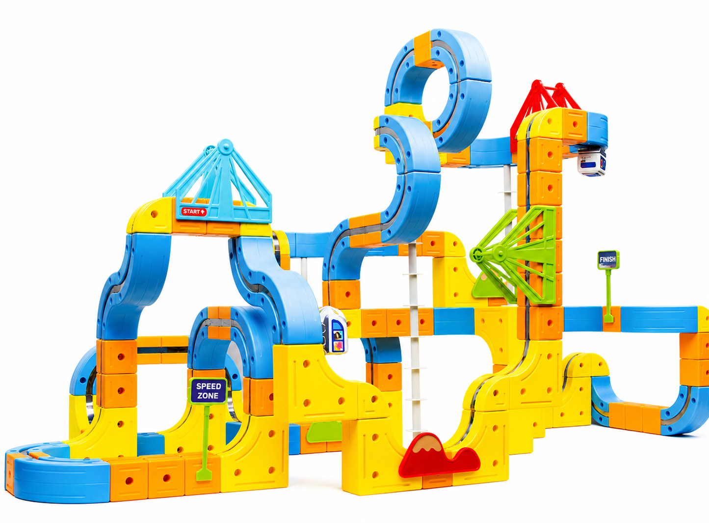 Magnetic High-Speed Train Track DIY Cube Set