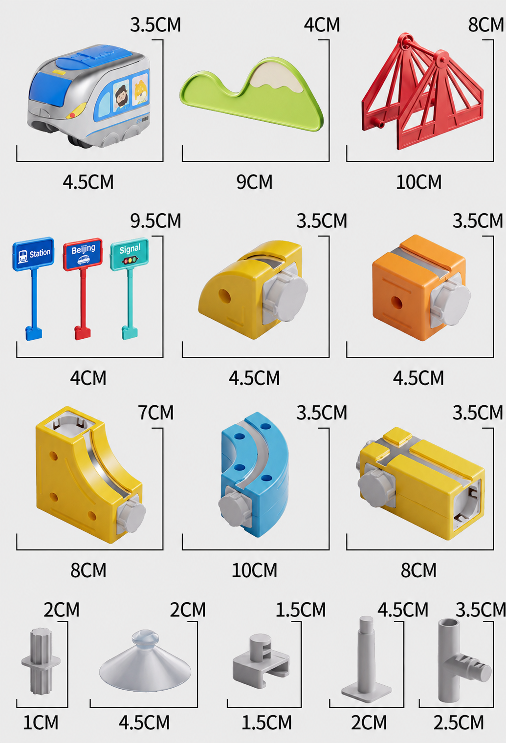 Magnetic High-Speed Train Track DIY Cube Set