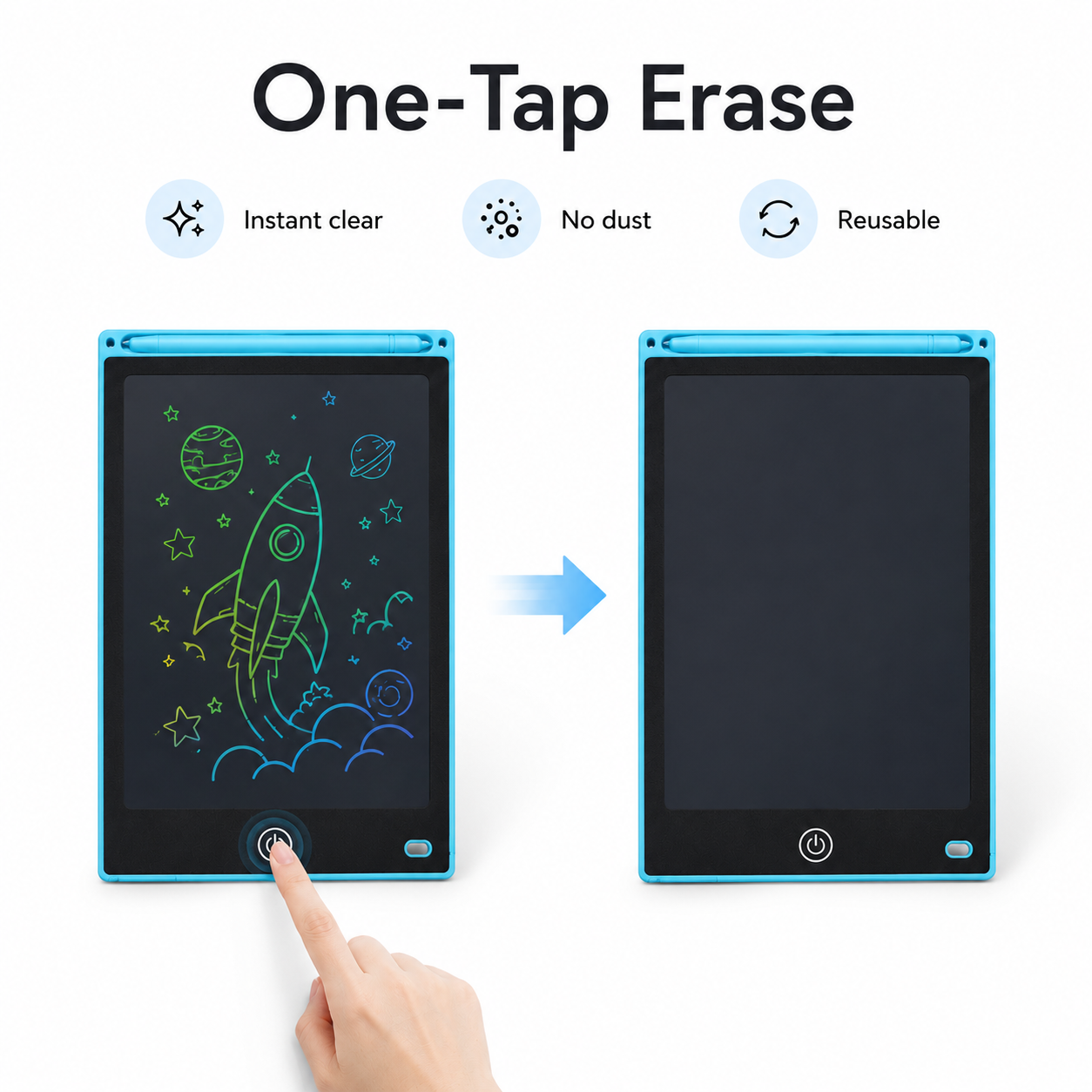 10/12" LED Writing Tablet – Ultra-Thin LCD Drawing Board