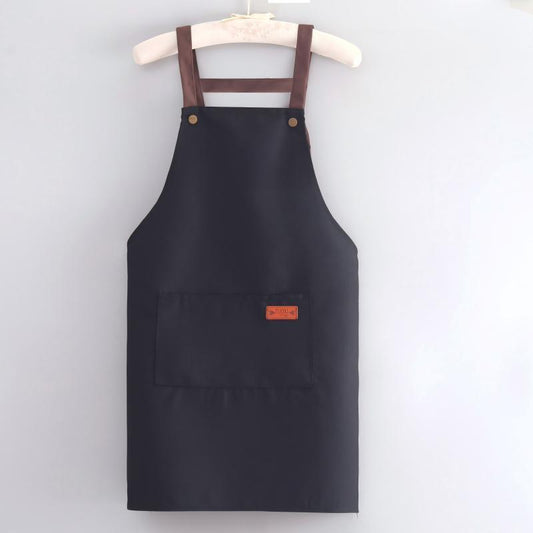 Premium Canvas Cross-Back Baking Apron & Cute Kitchen Enamel Pin Set